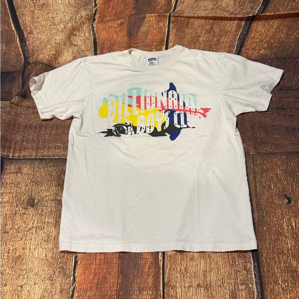 Billionaire Boys Club White Paint Splatter Logo Tee Men’s Large